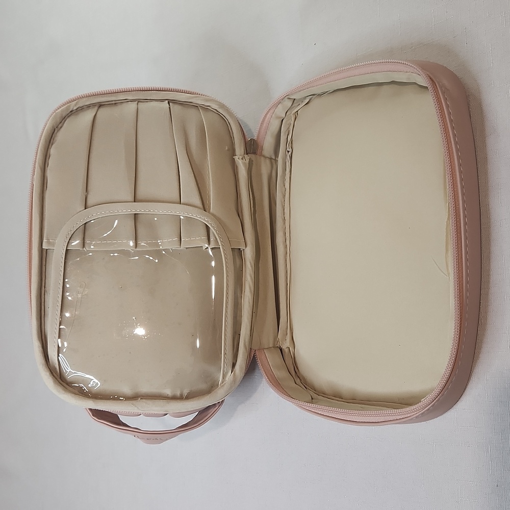 Florsol Blush Colored Textured Cosmetic Make Up Bag. NIB - Picture 6 of 8
